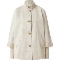 Comma, Relaxed Fit Jacke mit Stehkragen und Rippbündchen - beige - XS