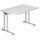 Hammerbacher Schreibtisch weiß rechteckig, C-Fuß-Gestell silber 120,0 x 80,0 cm