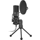 Woxter Mic Studio 60 - Nierenmikrofon, Stativ inklusive, USB-Anschluss, Kompatibel mit YouTube, Skype, Twitch