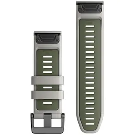 Garmin Quickfit-armbänder, Silikon nebelgrau/moosgrün/schwarz 26 mm