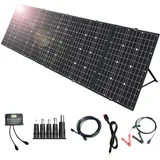 Faltbares Solarpanel 300W mit 20A Controller-300W Tragbares Solarpanel für tragbare Kraftwerke und RV-Batterien Camping-Handys Laptop,12V/24V Monokristallin (hohe Effizienz) Ladegerät-USB-Ausgängen