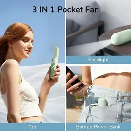 JISULIFE F8 3-in-1 Handventilator 10 cm Weiß