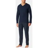 SCHIESSER Pyjama Fine Interlock Blau 58