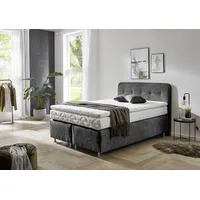 Westfalia Schlafkomfort Boxspringbett "Sapporo", grau (anthrazit), L:210cm, WESTFALIA SCHLAFKOMFORT,