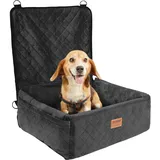 Vevor Hundeautositz, Hundesitzerhöhung mit Aufbewahrungstasche, ansteckbarer Sicherheitsleine, Füllung aus Schwamm und PP-Baumwolle, Hundeautobett für kleine mittelgroße Hunde bis 18 kg, Schwarz