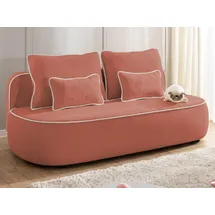 S-Style Kindersofa Vero 210 x 90 x 98 cm Buche/Birke rosa