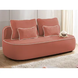 S-Style Kindersofa Vero 210 x 90 x 98 cm Buche/Birke rosa