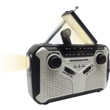 Tragbares Dynamo-überlebensradio, Am/fm-batterieradio Mit 3000mah Powerbank/sos-alarm/taschentaschenlampe/solarpanel, Lautsprechern, Outdoor, Notfall.