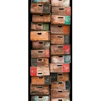 A.S. Création Livingwalls Klebefolie Holzkisten 0.35m x 2.5 M Braun