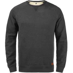 Longpullover BLEND "Sweatshirt BHAlex", Herren, Gr. S, grau (charcoal), Obermaterial: 60% Baumwolle CO. 40% Polyester PES., Sweatshirts Longpullover