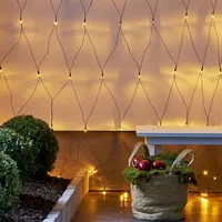 MARELIDA Lichterkettennetz LED 3 m Bernstein/Gold Warmweiß