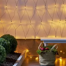 MARELIDA Lichterkettennetz LED 3 m Bernstein/Gold Warmweiß