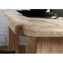 MASSIVMOEBEL24.DE Esstisch Mango 200x100x76 beige lackiert RAILWAY