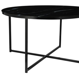 SalesFever Couchtisch, Tischplatte in Marmoroptik, schwarz