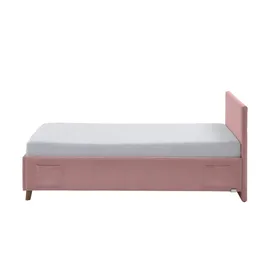 Sofa.de Polsterbettgestell mit USB-Anschluss ¦ rosa/pink ¦ Maße (cm): B: 100 H: 90