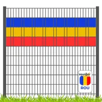 zaunzu Sichtschutzstreifen Fanartikel für Rumänien Doppelstabmatten Volle Streifenbreite
