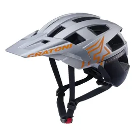 Cratoni Unisex - Fahrradhelm AllSet Pro silber/orange matt