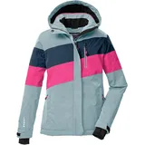 KILLTEC KSW 197 Girls Ski Jacket hell rauchblau/neon pink/nachtblau 164