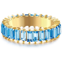 Yokoamii Ring Metall-Legierung Glaskristall in Gelbgold 56 Damen 