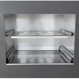 prometey ltd Küchenofen Holzherd ECO LUX INOX, Edelstahlbackfach, schwarz, rechte Version