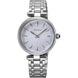 Quarzuhr SEIKO, silber (silberfarben), Armbanduhren, Damen, Armbanduhr, Damenuhr, Edelstahlarmband, Hardlexglas