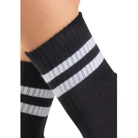 H.I.S. Tennissocken 6er Pack Schwarz/Weiß 47-48