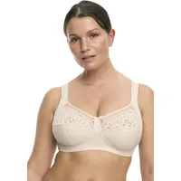 SUSA Bügelloser BH "Classic", Damen, Gr. 105, Cup C, beige (sand), Obermaterial: 54% Polyamid, 27% Baumwolle, 19% Elasthan, unifarben, bequem, BHs, Spitze, genähte Cups, Jacquard-Muster, elastisch, Komfortträger
