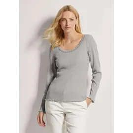 Madeleine Melange-Shirt, elastische Garnmischung in steingrau wollweiß, / melange), | Gr.: 42