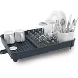 Joseph Joseph Extend, Ausziehbares Abtropfgestell mit abnehmbarem Besteckhalter, und schwenkbarem Abtropfauslauf, Grau, 4