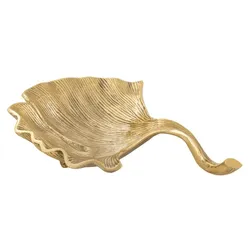 Amagohome Dekoschale Schale Masterbox 12-teilig Aluminium Ginkgo groß Blattschale : gold