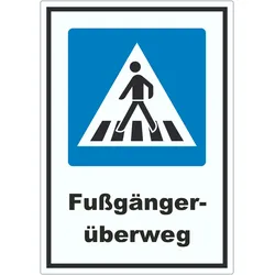 Fußgängerüberweg Aufkleber A9 (37x52mm)
