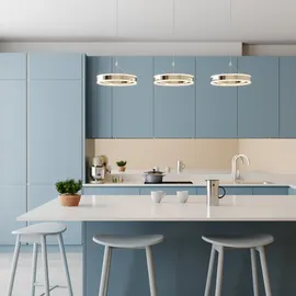 LUCANDE Lyani dimmbar, Modern in Chrom aus Metall 3-flammig Wohnzimmerleuchte