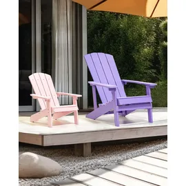 Beliani Moderner Muskoka Gartenstuhl 75 x 88 x 75 cm lila