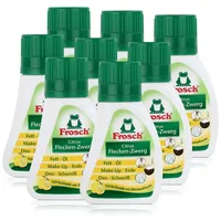 Frosch Citrus Fleck-Entferner, kraftvoller Fleckentferner mit Schwamm, 8er Pack (8 x 75 ml)