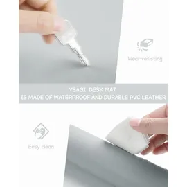 YSAGi Schreibtischunterlage Mauspad Leder Wildleder