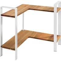 Wenko 53025100, Eckregal, Freistehend, Metall, Holz, Weiß, Holz, Küche,