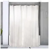Spirella Magic Ausziehbare Duschvorhangstange, verchromtes Aluminium, 125 x 220 cm, Durchmesser 21 mm, Weiß