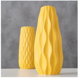 Boltze 2er-Set Vase Luana gelb