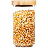 Klarstein Stapelglas mit Bambusdeckel 580 ml 4 St.