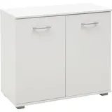 Priess Hochkommode Lindau 82 x 71 x 38 cm Braun / Weiß