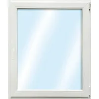 ARON Basic+ Kunststofffenster 1 Flügelig (Dreh-Kipp) 90x145 cm RAL 9016 verkehrsweiß DIN Rechts (Förderfähig)