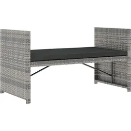 vidaXL Polyrattan Lounge-Set mit Auflagen 5-tlg. grau 48134