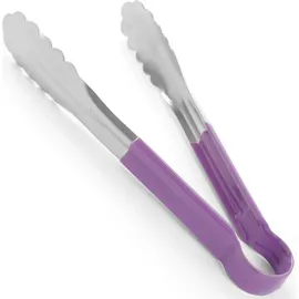 HENDI Servierzange 250 mm Kochzange Edelstahl Violett
