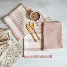 framsohn frottier Geschirrtuch FRAMSOHN FROTTIER "Modern Living Streifen, aus 100% Baumwolle", rosa (rosa, altrosa), B:50cm L:70cm, 100% Baumwolle, Geschirrtücher, Geschirrtuch Wischtuch, dichte Feinwebung, in Österreich hergestellt, 50x70 cm