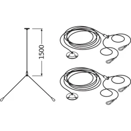 LEDVANCE Seilabhängung PL SUSPENSION KIT