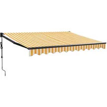 vidaXL Markise 400 cm gelb/weiß