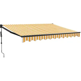vidaXL Markise 400 cm gelb/weiß