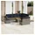 vidaXL Gartensofa-Set 11-tlg. grau Polyrattan