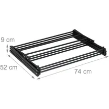 Relaxdays Klappbarer Wäscheständer 7,4 m schwarz
