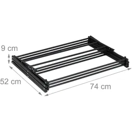Relaxdays Klappbarer Wäscheständer 7,4 m schwarz